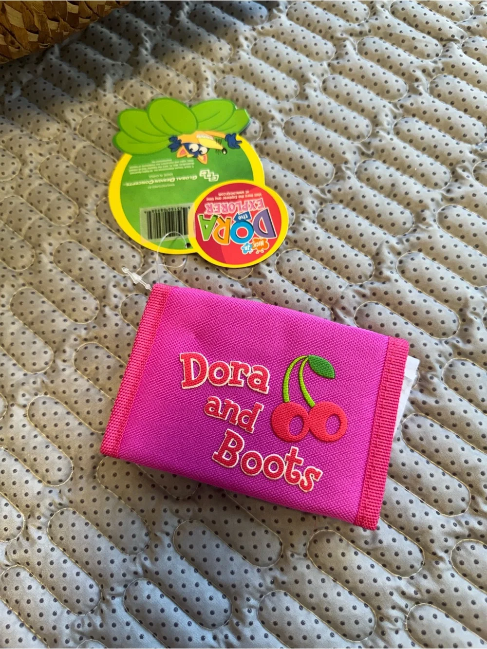 Vintage Y2K style Dora and Boots Pink Kids Wallet with Tag